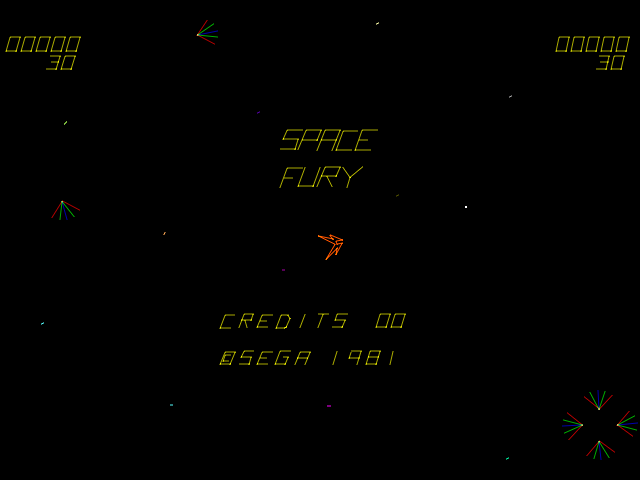 Space Fury (revision C) Title Screen